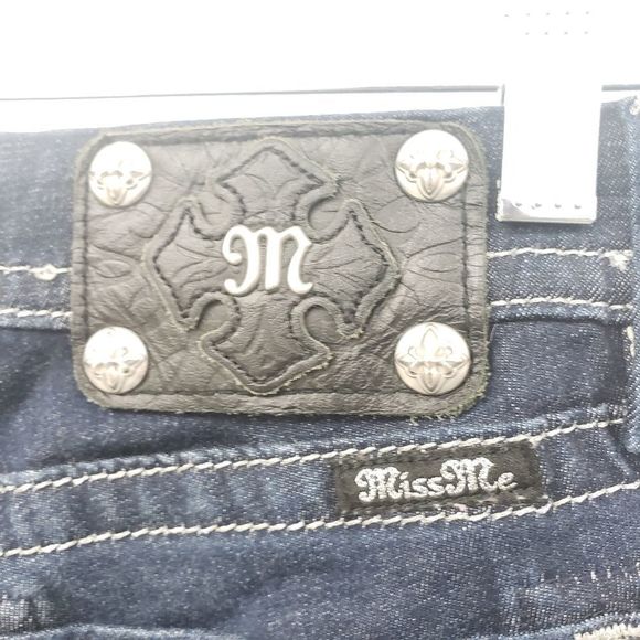 Miss Me Fluer de Lis Easy Skinny Jeans Size 26 - Picture 9 of 12